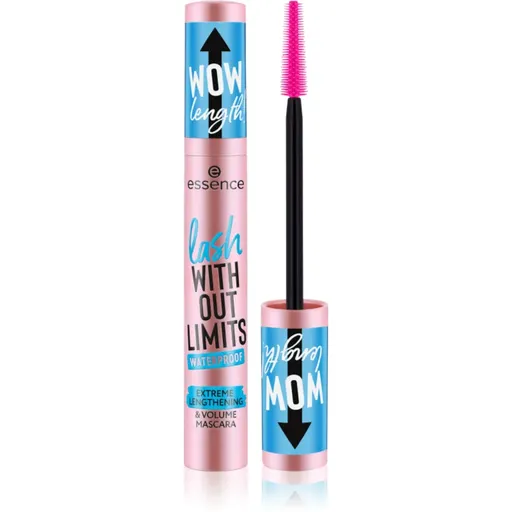 essence lash WITHOUT LIMITS WATERPROOF Mascara pentru volum si lungire rezistent la apa culoare 03 Black Waterproof 13 ml