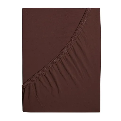 Cearșaf de pat 4Home jersey Ideal maro închis , 200 x 200 cm, maro închis, 200 x 200 cm