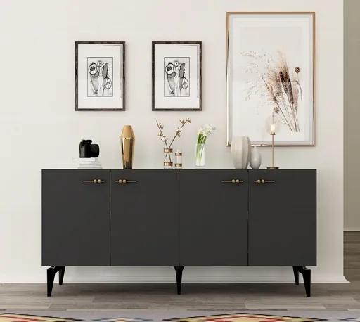 Consola, Hanah Home, Rüya, 150x79x40 cm, Antracit