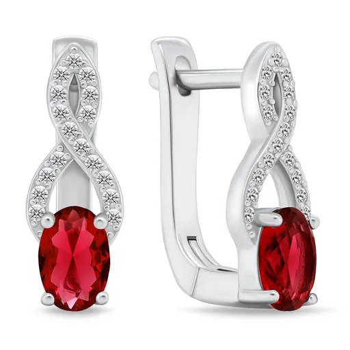 Brilio Silver Cercei fermecați din argint cu zirconi EA293DPW