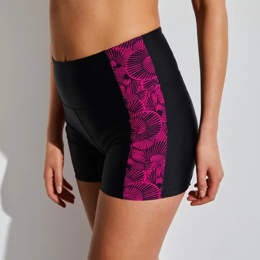 Pantaloni scurți de baie cu talie înaltă și imprimeu