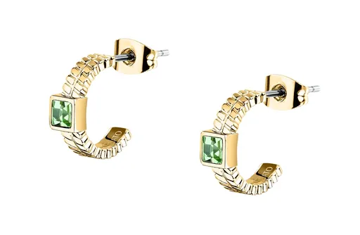 Morellato Cercei placați cu aur cu cristale verzi Gioia SAVY42