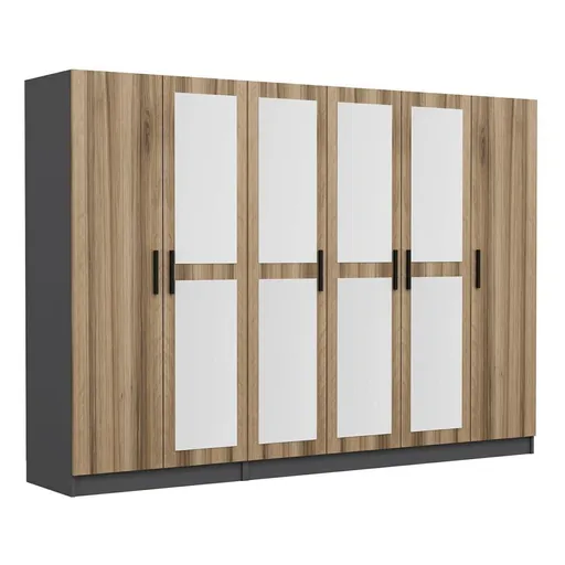 Dulap pentru haine, Hanah Home, Kale, 270x210x52 cm, Dore