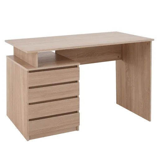 Masă de birou HANY NEW, stejar sonoma, maro