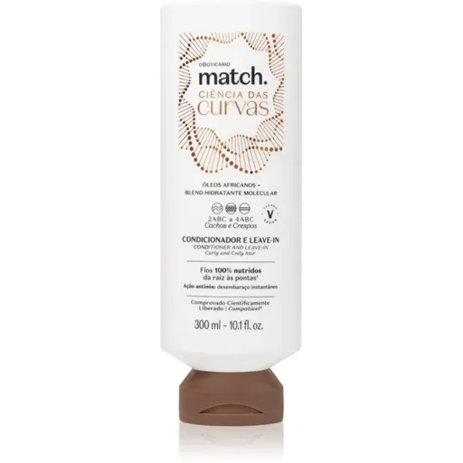 oBoticário Match. Science of Curves balsam (nu necesita clatire) pentru par ondulat si cret 300 ml