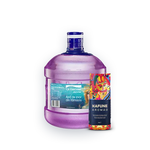 Pachet Refill (4 X 8l)  Cafea - 32 Litri Apă De Izvor + 500 Grame Cafea Boabe Kafune Aromao