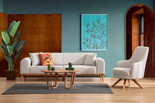 Canapea extensibila 3 locuri, Atelier del Sofa, 560ARE2912, Crem