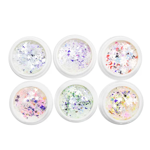 Decor Unghii, Paiete Stea, Set 12 Culori