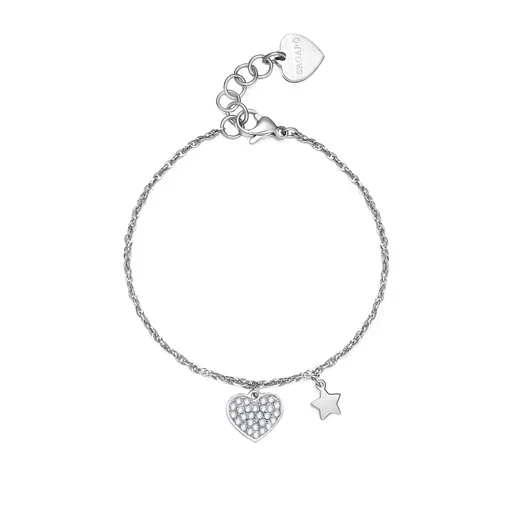 S'Agapõ Brățară din oțel cu pandantive Aurora SAR26