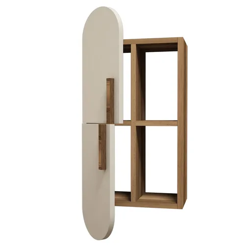 Raft pentru truse de machiaj Rose Cream, crem deschis