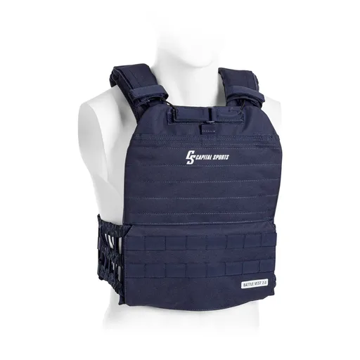 Capital Sports Battlevest 2.0, vestă cu greutate, 2 x  8,75 lbs (4,0 kg)greutate, albastră