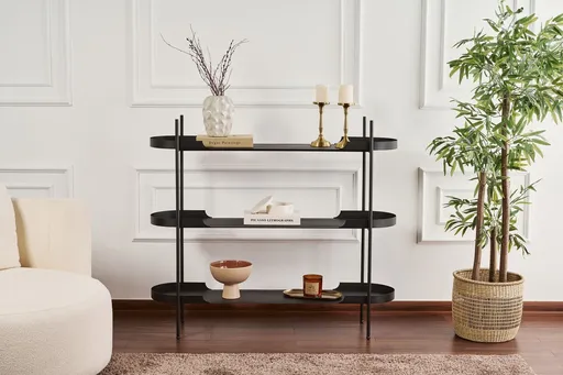 Raft universal, Hanah Home, Shb-016, 120x34x105 cm, Negru