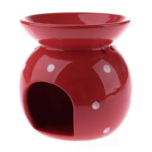 Lampa aromatică din porțelan Abuela roșie,  9,8 x12,5 cm, roșu