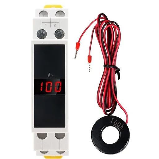 Ampermetru digital monofazic Sinotimer pentru sina tablou DIN, SDM011A