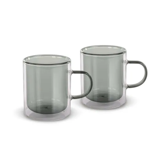 Lamart LT9121 Set de 2 pahare Tea Vaso, 350 ml,negru, negru