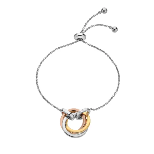 Hot Diamonds Brățară tricolor de lux cu diamante Trio DL707