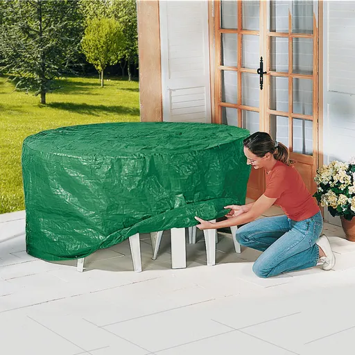 Husă pentru masă + 4 scaune de grădină Ø 150 cm, înălțime 82 cm