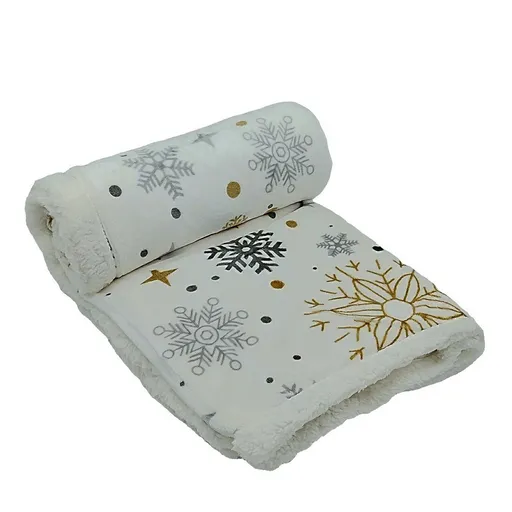 Pătură din imitație blăniță de miel Magic alb , 150 x 200 cm