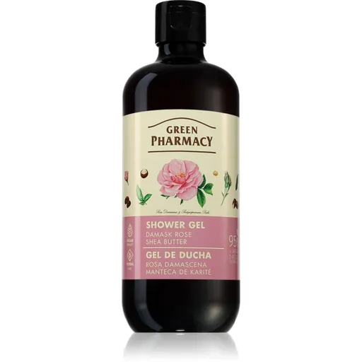 Green Pharmacy Damask Rose & Shea Butter Shower Gel gel de duș mătăsos 500 ml
