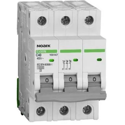 Siguranta automata tripolara Noark, 3P 40A, curba C, 6kA Noark 100147