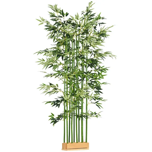 HOMCOM Bambus Artificial, Plantă Artificială, Plantă de Decor, Aspect Real, ușor de întreținut, pentru utilizare acasă, înălțime 180 cm, Verde | Aosom