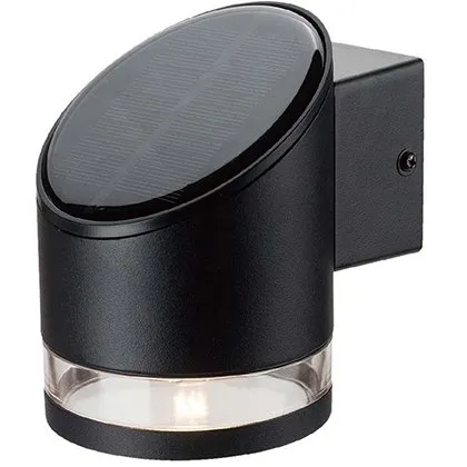 Lampa LED cu incarcare solara 1W IP54 3000K - negru V-TAC SKU-10384