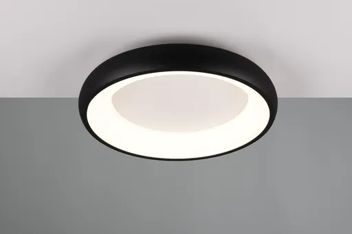 Plafoniera Cardona, TRIO, 46.5x10 cm, 29W, 1x SMD LED, metal, negru mat