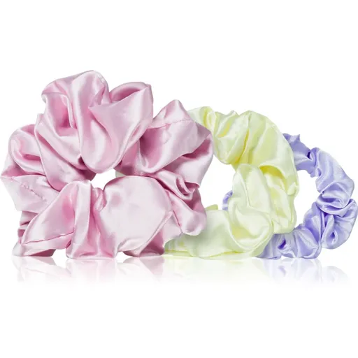 BrushArt Daisy Dreams Satin Scrunchies Set Elastice pentru par 3 buc