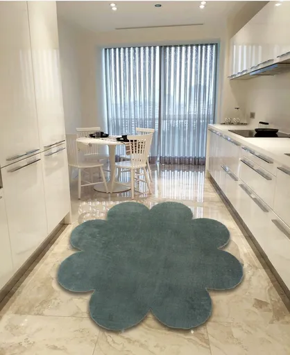 Covor, Daisy Plush, 120x120 cm, Gri inchis