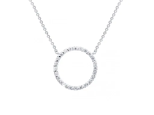 Cutie Jewellery Colier din aur alb cu zircon Z6323-40-10-X-2 50 cm