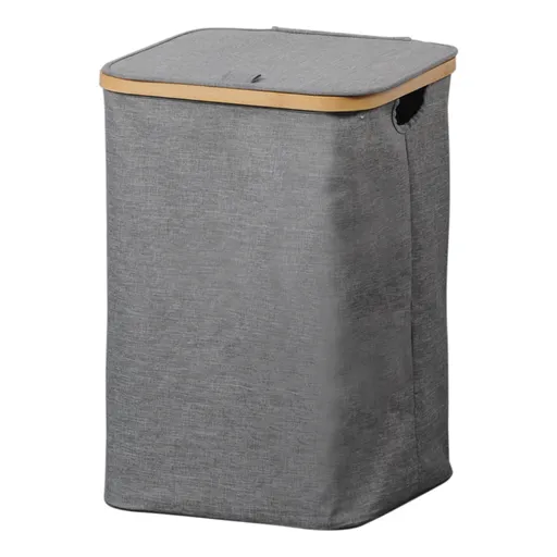 Kesper 19599 Coș pentru rufe cu capac, gri, 50 x33 x 33 cm