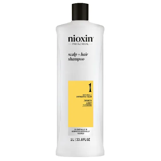 Nioxin șampon de curățare pentru păr natural fin subtierea ușor System 1 de System 1 (Shampoo Cleanser System 1 ) 1000 ml