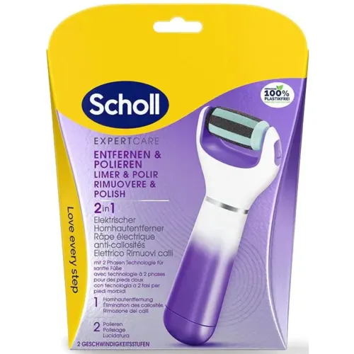 Scholl Pila electrică pentru picioare cu cap deșlefuire 2 în 1