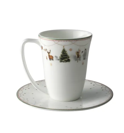 Cană cu povești cu farfurie 20 cl colecția Julemorgen - Wik & Walsøe