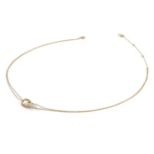 Guess Colier dublu placat cu aur cu zirconiu cubic Nuances JSBN04546JWYGT/U