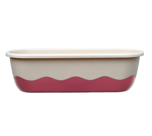 Plastia Jardinieră cu auto-udare Mareta 60 sv. fildeş fildeş + culoarea vinului, vișiniu