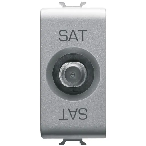 Priza tv/sat de trecere 10dB 1 modul mama Gewiss Chorus GW14373, titan