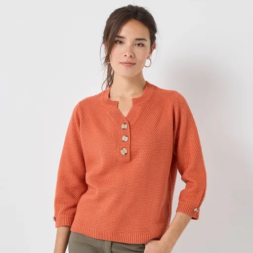 Pulover cu nasturi și model perlat