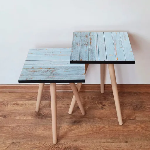 Set masute 2 piese, Hanah Home, 2Shp119, Albastru