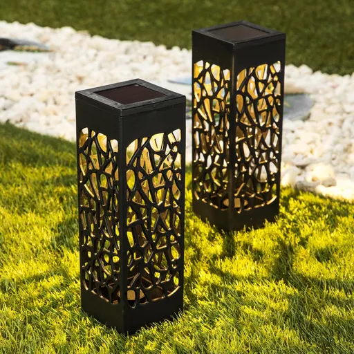 Lampă solară cu efect de umbre, set de 2 buc.