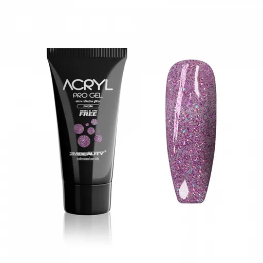 Acryl Pro Gel 2M Hema Free Micro Reflective Glitter Purple - 15g