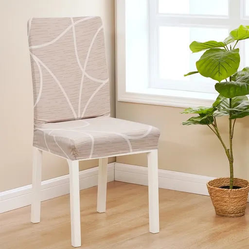 Husă pentru scaun 4Home Abstract bej , 45-50 cm,set de 2 buc.