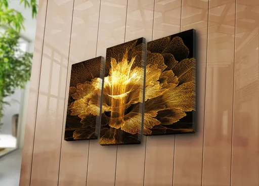 Tablou decorativ, 3PATK-107, 20 x 39 cm, 2 piese, Multicolor