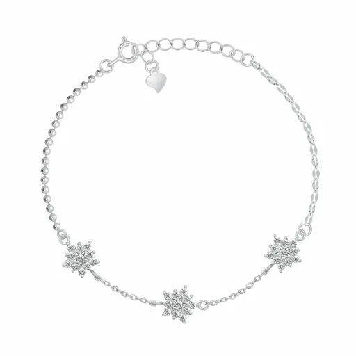 Brilio Silver Brățară stilată din argint Stele cu zircon BRC249W