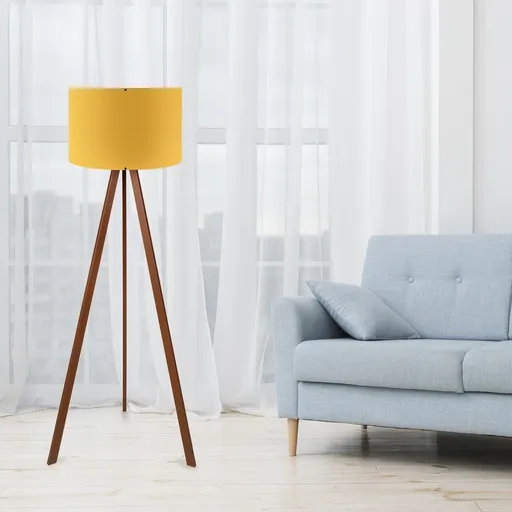 Lampadar, AYD-1565, Insignio, 38 x 140 cm, 1 x E27, 60W, galben/maro