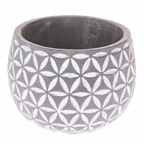 Recipient de ghiveci Canarias, din beton, 15,5 x 11 cm