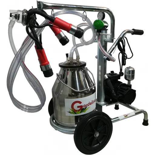 Aparat de muls Vaci Gardelina 130 INOX  PC, 30L INOX, 1 post, 180 l/min, 8 bovine pe ora