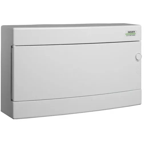 Cofret de distributie din plastic, Noark 101506 PNS 18W, montare aparenta, usa alba, IP40, 1 randuri, 18 module