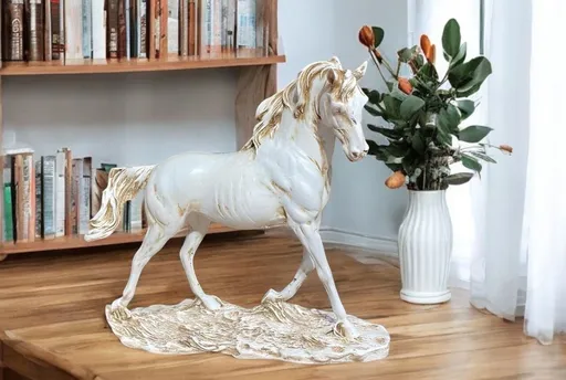 Decoratiune, CY0381, 30x12x43 cm, Poliester, Alb