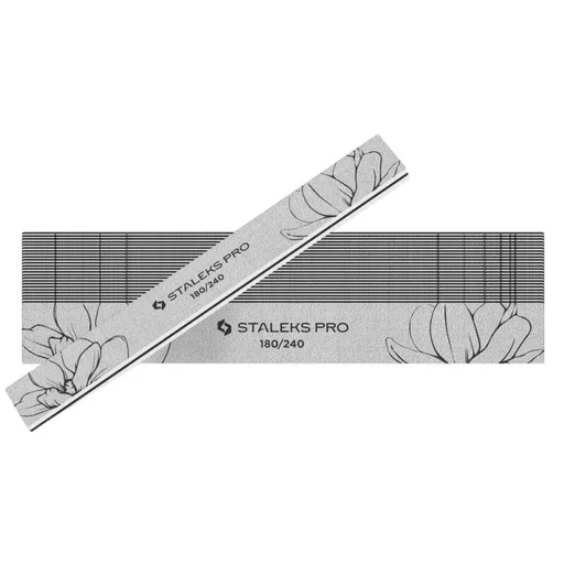 STALEKS Pilă minerală dreaptă pentru unghii Expert 20 180/240 (Straight Mineral Nail File) 25 bucăți